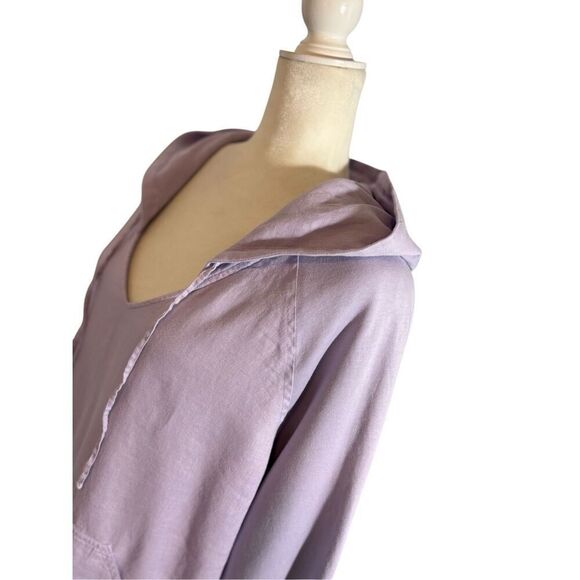 J. Jill 100% linen lavender hoodie- PL - Picture 2 of 7